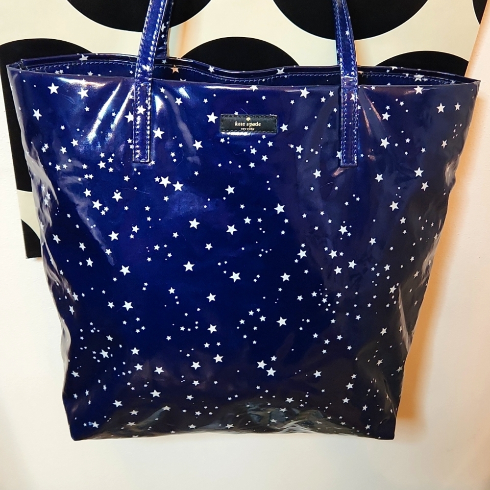 EUC Kate Spade Starry Blue Tote Bag